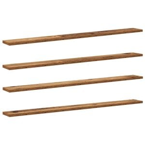 vidaXL Bookshelf Board 4 pcs Brown 100 x 10 x 1.5 cm Engineered Wood