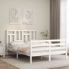 vidaXL Bed Frame without Mattress White 140x200 cm Solid Wood