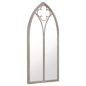vidaXL Garden Mirror Sand 100x45 cm Iron for Outdoor Use