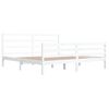 vidaXL Bed Frame without Mattress White Solid Wood Pine 200x200 cm