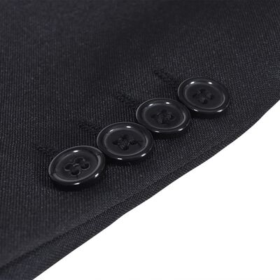 vidaXL Men's Two Piece Black Tie Dinner Suit/Smoking Tuxedo Size 46 Black