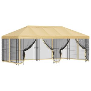 vidaXL 6 x 3 m Cream Polyester and Steel 190