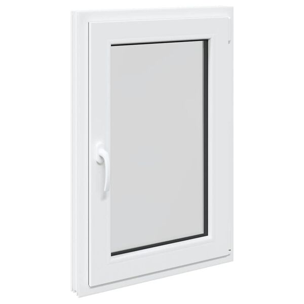 vidaXL Basement Window "RISOR" 60x90 cm Tilt&Turn DIN Right White