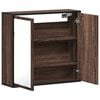 vidaXL Bathroom Mirror Cabinet Brown Oak 65x20x60 cm Engineered Wood