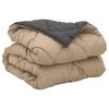 vidaXL Full Year Duvet Anthracite and Taupe 200 x 140 cm Microfiber