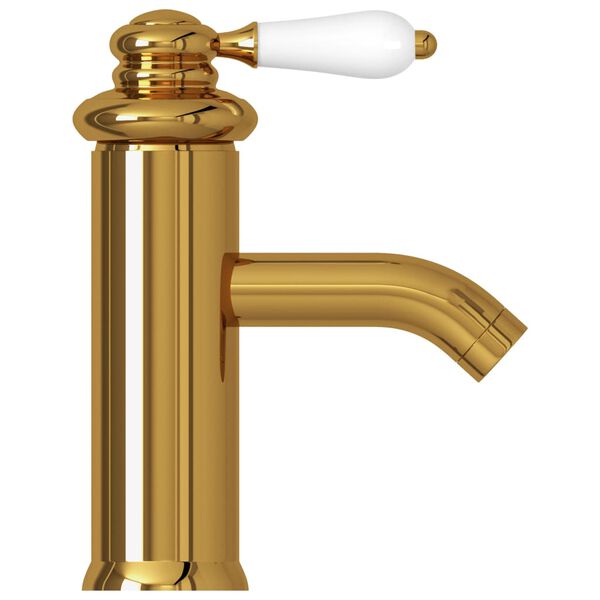 vidaXL Bathroom Basin Faucet Gold 130x180 mm
