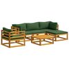 vidaXL Sofa Set 6 pcs Natural Solid Acacia Wood