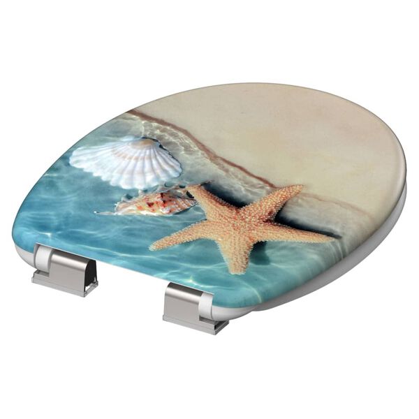 SCH&Uuml;TTE Toilet Seat with Soft-Close BEACH