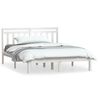 vidaXL Bed Frame without Mattress White Solid Wood 140x200 cm