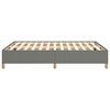 vidaXL Bed Frame without Mattress Dark Grey 135x190 cm Double Double Fabric