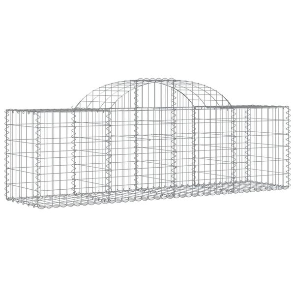 vidaXL Arched Gabion Baskets 50 pcs 200x50x60/80 cm Galvanised Iron