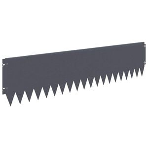 vidaXL Lawn Edging 10 pcs 103 x 25 cm Steel Anthracite