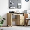 vidaXL Desk with Wheels Sonoma Oak 91 x 50 x 77 cm Engineered Wood