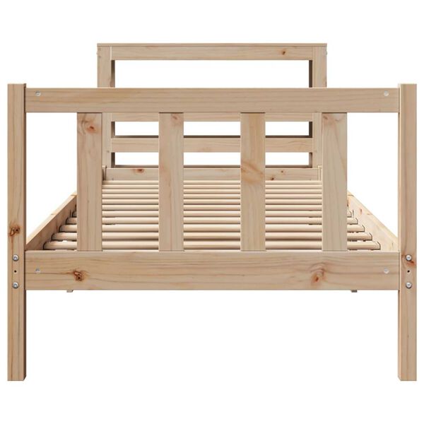 vidaXL Bed Frame without Mattress 90x190 cm Single Solid Wood Pine