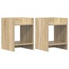 vidaXL Plant Stand 2 pcs Sonoma Oak 30 x 30 x 40 cm Engineered Wood