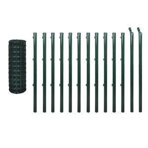 vidaXL Euro Fence Steel 25x0,8 m Green