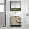 vidaXL Bathroom Sink Cabinet Sonoma Oak 65x33x60 cm Engineered Wood