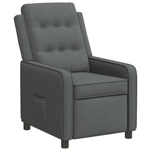 vidaXL Recliner Chair Dark Grey 65 x 93 x 102 cm Fabric