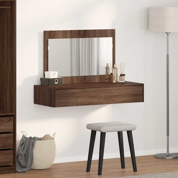 vidaXL Dressing Table Brown 100 x 40 x 70 cm Engineered Wood