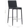 vidaXL Bar Stools 2 pcs Black Faux Leather