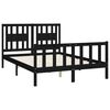vidaXL Bed Frame without Mattress Black Solid Wood Pine 120x200 cm