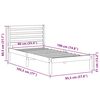 vidaXL Bed Frame with Headboard Brown 90 x 190 cm Solid Pine Wood