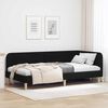 vidaXL Corner Bed Frame with Headboard Black 90 x 200 cm Fabric