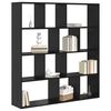 vidaXL Book Cabinet Black Oak 132 x 29 x 141.5 cm Engineered Wood