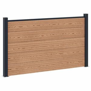 vidaXL Fence Set 180 x 105 cm WPC and Aluminium Brown