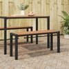 vidaXL Garden Bench Brown 100 x 28 x 45cm Steel