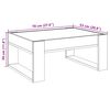 vidaXL Coffee Table with Infinity LED Concrete Grey 70x53x30 cm