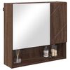 vidaXL Mirror Cabinet Brown Oak 59 x 17 x 55 cm Engineered Wood
