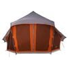 vidaXL Family Tipi Tent Folding Grey and Orange 508 x 470 x 300 cm