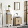 vidaXL Bathroom Furniture Set with Shelf 3 pcs Brown Engineered wood