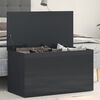 vidaXL Storage Chest High Gloss Grey 84x42x46 cm Engineered Wood