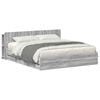 vidaXL Bed Frame with Storage Grey Sonoma 200 x 200 cm Engineered Wood