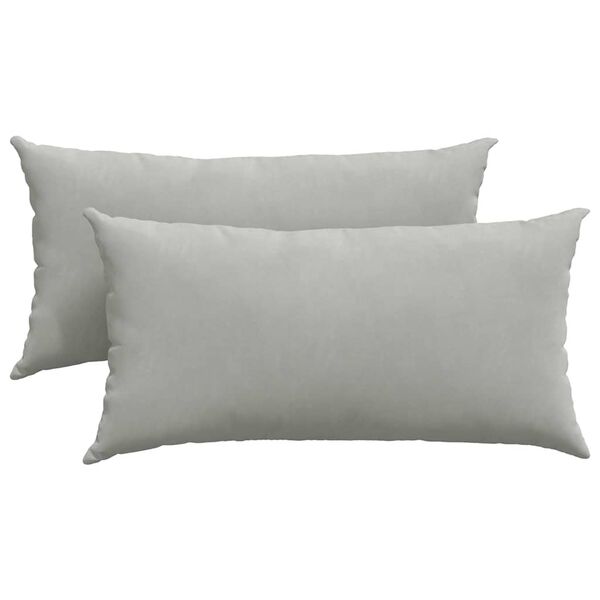 vidaXL Sofa Pillows 2 pcs Light Grey 80 x 40 cm Fabric