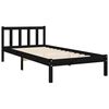 vidaXL Bed Frame without Mattress Black 100x200 cm Solid Wood Pine