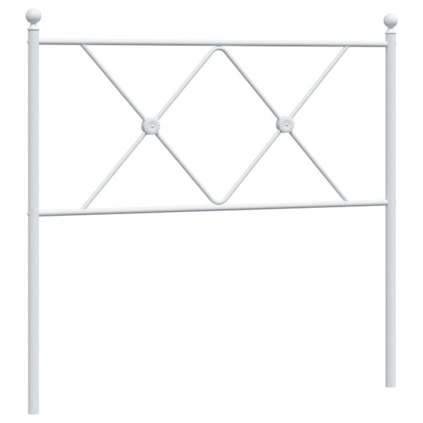vidaXL Metal Headboard White 90cm