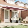 vidaXL Retractable Awning Burgundy 350 x 200 cm Fabric