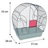 FLAMINGO Budgie Cage Saga 51x28x55 cm Black