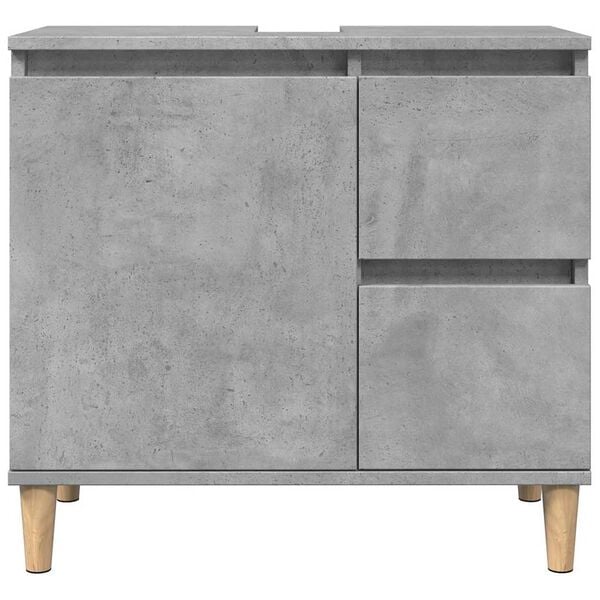 vidaXL Sink Cabinet Concrete Grey 65x33x60 cm Engineered Wood
