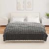 vidaXL Faux Rabbit Fur Blanket Dark Grey 150 x 220 cm Polyester
