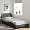 vidaXL Bed Frame "Dover" Dark Grey 90x190 cm Single Fabric