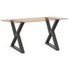 vidaXL Dining Table Legs 2 pcs Anthracite 70x(72-73.3) cm Steel