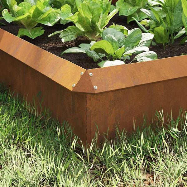 vidaXL Snail Fences 8 pcs Rusty Weathering Steel