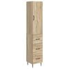 vidaXL Cabinet Set 2 pcs Sonoma Oak 33 x 34.5 x 90 cm Engineered Wood