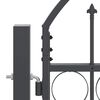 vidaXL Garden Fence Gate with Arched Top Grey 400 x 100 cm Steel