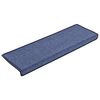 vidaXL Stair Mats 15 pcs 65x21x4 cm Blue Rectangular Edge