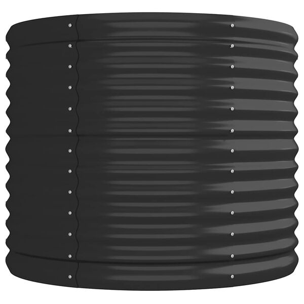 vidaXL Garden Raised Bed Galvanised Steel 224x80x68 cm Anthracite